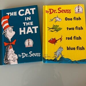 Dr. Seuss Books Children's Books Lot 2 The Cat in the Hat- One Fish Two Fish…